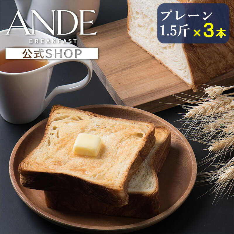 デニッシュ食パン プレーン 1.5斤サイズ ×3本セット （長期保存 送料無料 京都 高級食パン 詰め合わせ お取り寄せ）