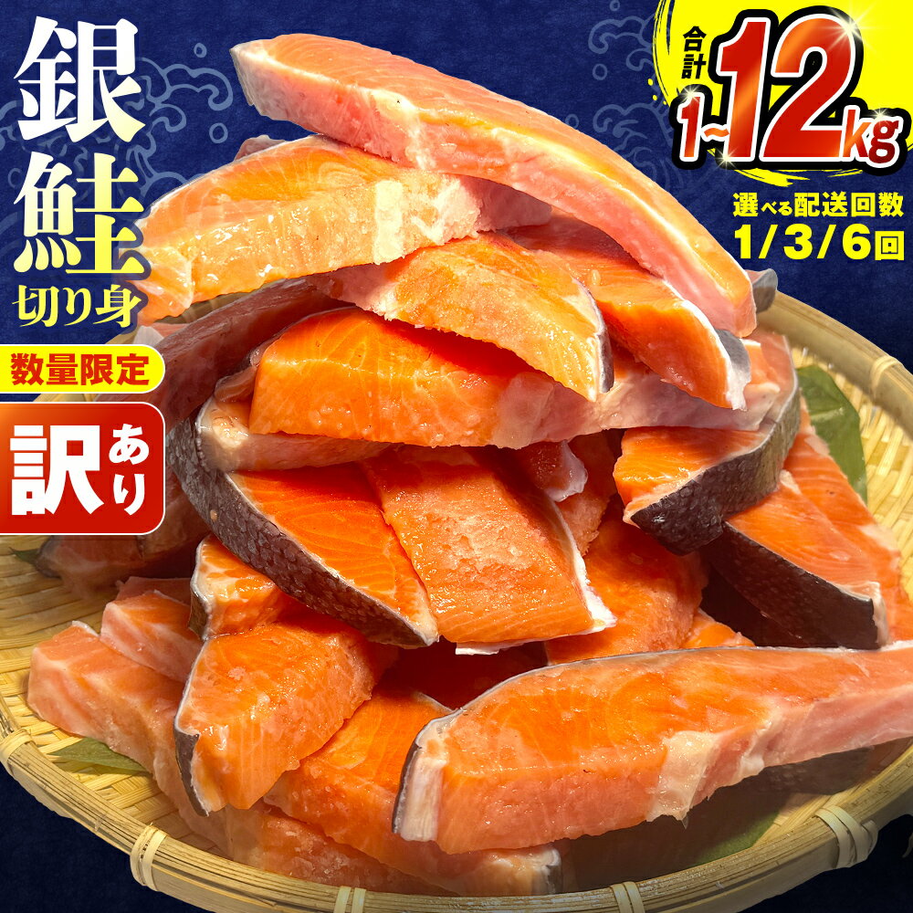 【ふるさと納税】訳あり 銀鮭 切り身《配送回数 / 内容量が選べる》 1kg 2kg 3kg 配送回数1-6回 定期便 毎月発送 定期 宮城東洋 規格外 不揃い 冷凍 鮭 さけ サケ 切身 切り身 鮭切身 塩鮭 家庭用 訳アリ サーモン 魚 海鮮 お弁当 おかず 惣菜 石巻 石巻市 宮城県 感謝