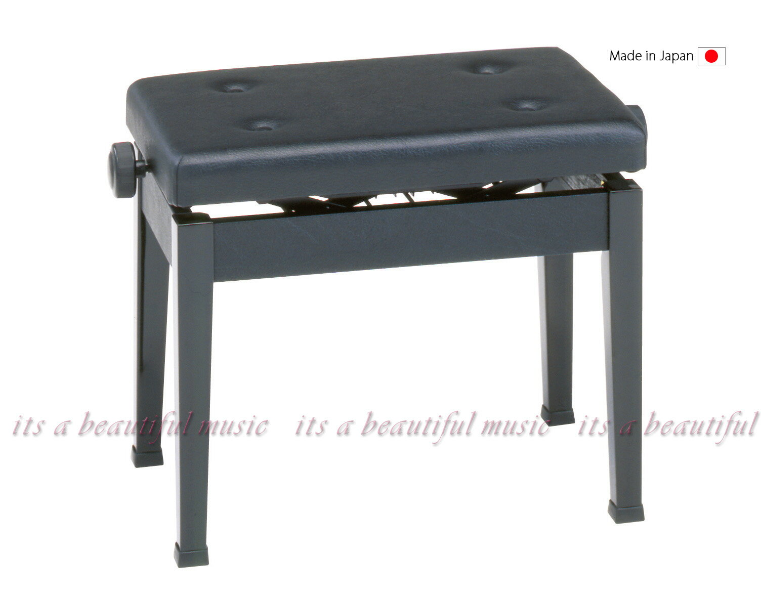 【its】Made in Japanのベストセラー標準ピアノ椅子！甲南Konan AW55-S（AW55S）黒色
