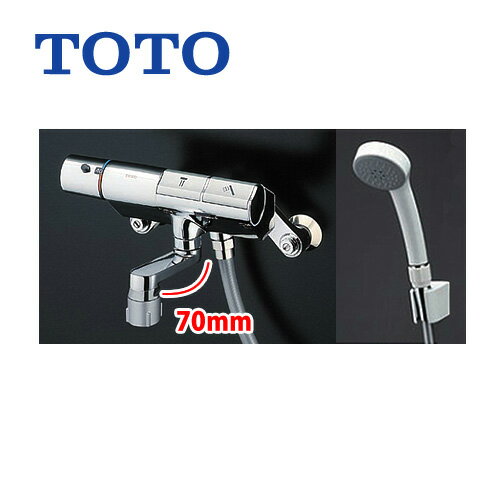 [TMN40STE] TOTO 浴室水栓 サーモスタットシャワー金具（壁付きタイプ） タッチスイッチ水栓 シャワーヘッド：エアイン 洗い場専用 混合水栓 シャワー水栓 浴室用 蛇口 壁付タイプ【在庫なし時後継品での出荷対応】