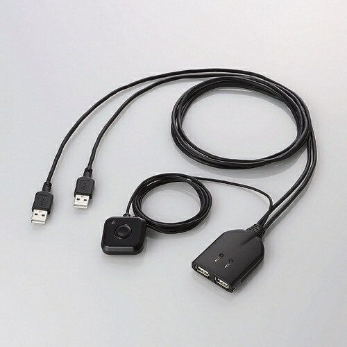 ELECOM｜エレコム キーボード・マウス用 パソコン切替器 ブラック KM-A22BBK [2入力 /2出力 /手動][KMA22BBK]