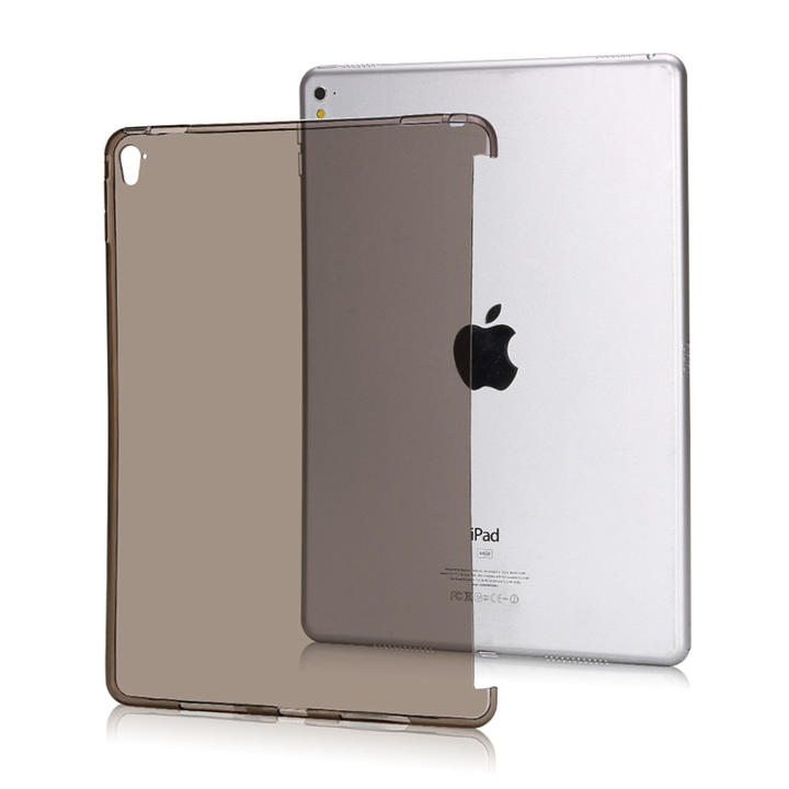 iPad 9.7″ 第5世代 2017/第6世代 2018年/Pro 9.7/10.2/10.5インチ/Air3 2019/mini 2/3/4/5 2019年選択 TPU ソフト バック カバー 半透明 クリアタイプ 背面ケース 落下防止 スマートカバー、スマートキーボード対応 (ブラック クリア ブルー ゴールド ピンク)5色選択
