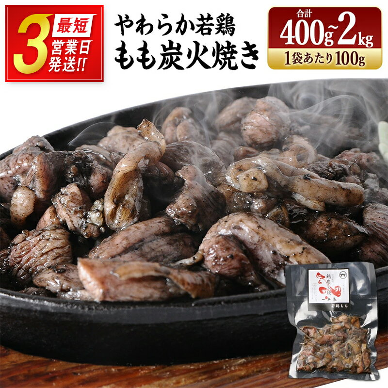【ふるさと納税】《最短3営業日発送!!》完全手焼き！ 宮崎 名物 ＜選べる内容量＞ 炭火焼 若鶏 肉 もも 鶏 国産 小分け 真空パック 冷凍 人気 惣菜 おすすめ おつまみ おかず 簡単 弁当 レトルト 【TVで話題沸騰！】 送料無料
