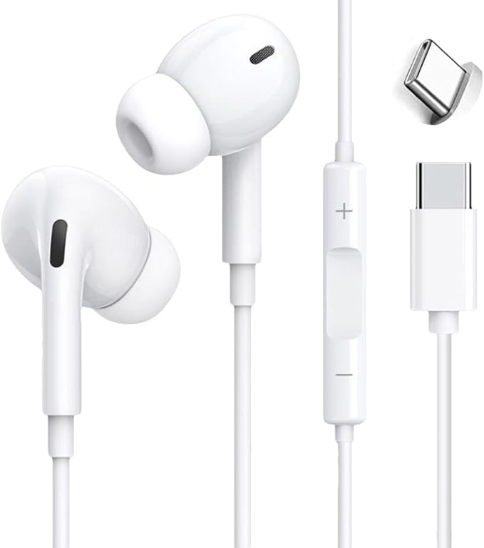 タイプc イヤホン 【2026新版 iPhone17/16/15対応】Type-C イヤホン 有線 HIFI音質 音量調節 重低音 ノイズキャンセリング マイク付き 通話可能 ハイレゾ クリア通話 ステレオイヤフォン ヘッドホンiPhone17対応