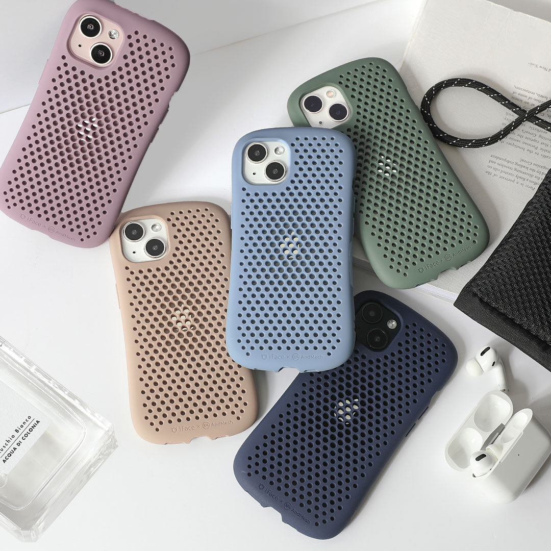 iFace 公式 iPhone14 ケース iphone13 iphone12 iphone se iphone14Pro AndMesh コラボ MESH Grip Case【 iPhone 14 ケース カバー アイフォン14 iphone14 iPhoneケース スマホケース 耐衝撃 アイフェイス かわいい 】