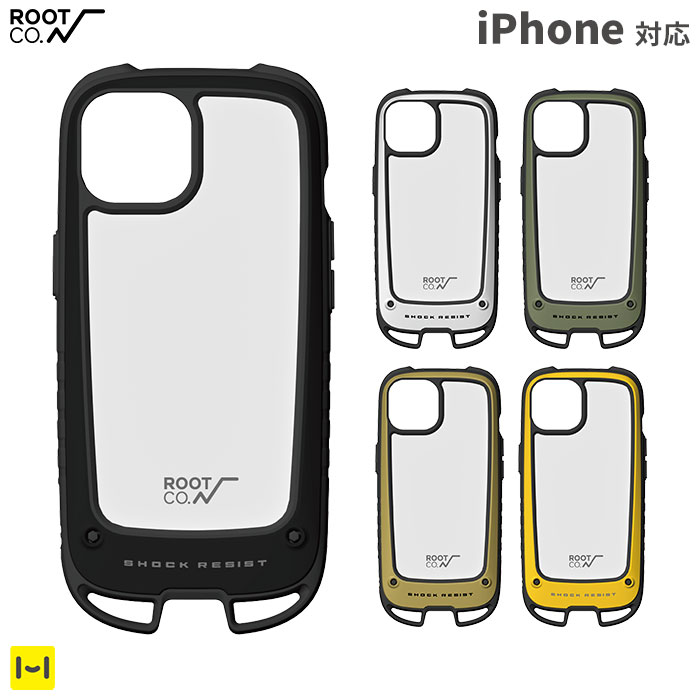 iPhone17e ケース iPhone16 iPhone16e iPhone16Pro ROOT CO. GRAVITY Shock Resist Case +Hold. 【 iphoneケース スマホケース 耐衝撃ケース 耐衝撃 軽量 機能性 アウトドア ルート コー メンズライク 】