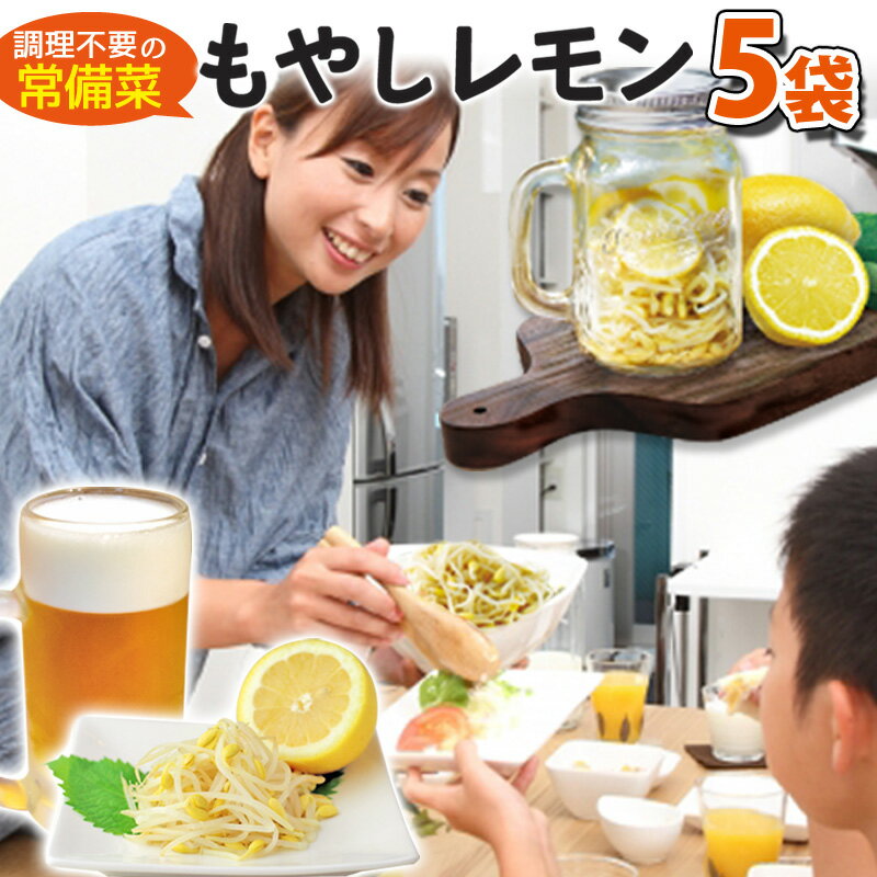 調理不要の常備菜 もやし レモン ドーンと5袋 セット 送料無料 1000円ポッキリ 高たんぱく 低糖質 クエン酸 ソイ プロテイン ダイエット 応援 大豆 非常食 ミールキット 惣菜 常温 | 塩レモン ビール おつまみ BBQ 箸休め サラダチキン セラミド ちこり村 sprout mbf GN /