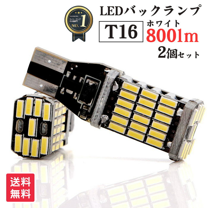 T16 LED バックランプ 2個セット 1000円ポッキリ 送料無料 爆光800lm 車検対応 無極性 ホワイト 6000K 簡単交換 バックランプ LED T16 明るい 安い 車用 LEDバルブ 夜間視認性向上 後退時 見やすい 駐車 安心 純正交換 初心者OK おすすめ 車検OK 汎用