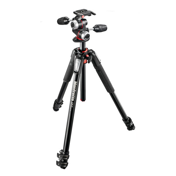 【OUTLET】Manfrotto マンフロット 055プロアルミニウム三脚3段+RC2付き3ウェイ雲台キット MK055XPRO3-3W プロフェッショナル撮影機材 全伸高183cm 耐荷重12kg カメラアクセサリー 動画撮影 フルード雲台 パン チルト 映像制作【アウトレット】
