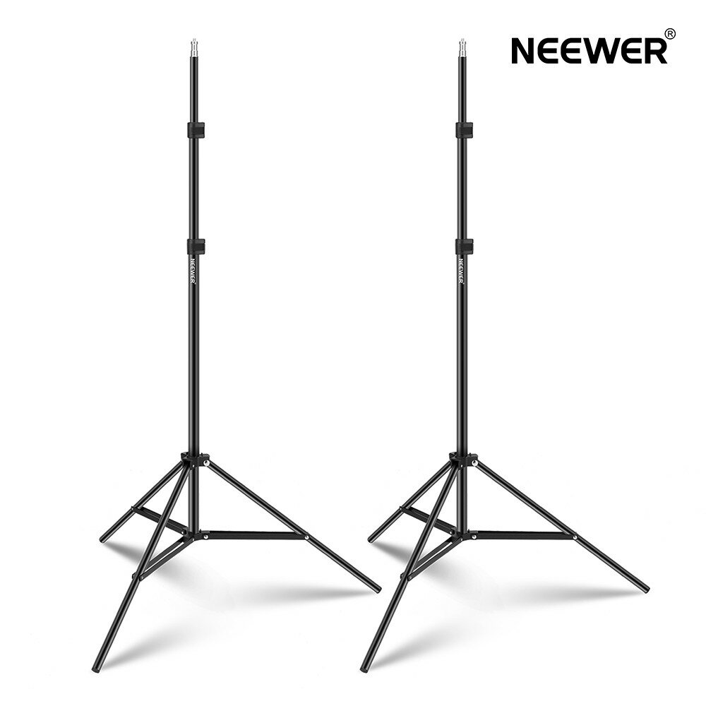 NEEWER 2本セット 210cmアルミ合金製撮影スタジオライトスタンド、バッグ付き ビデオ、ポートレート、および撮影照明に対応 軽量で丈夫 携帯と収納に便利