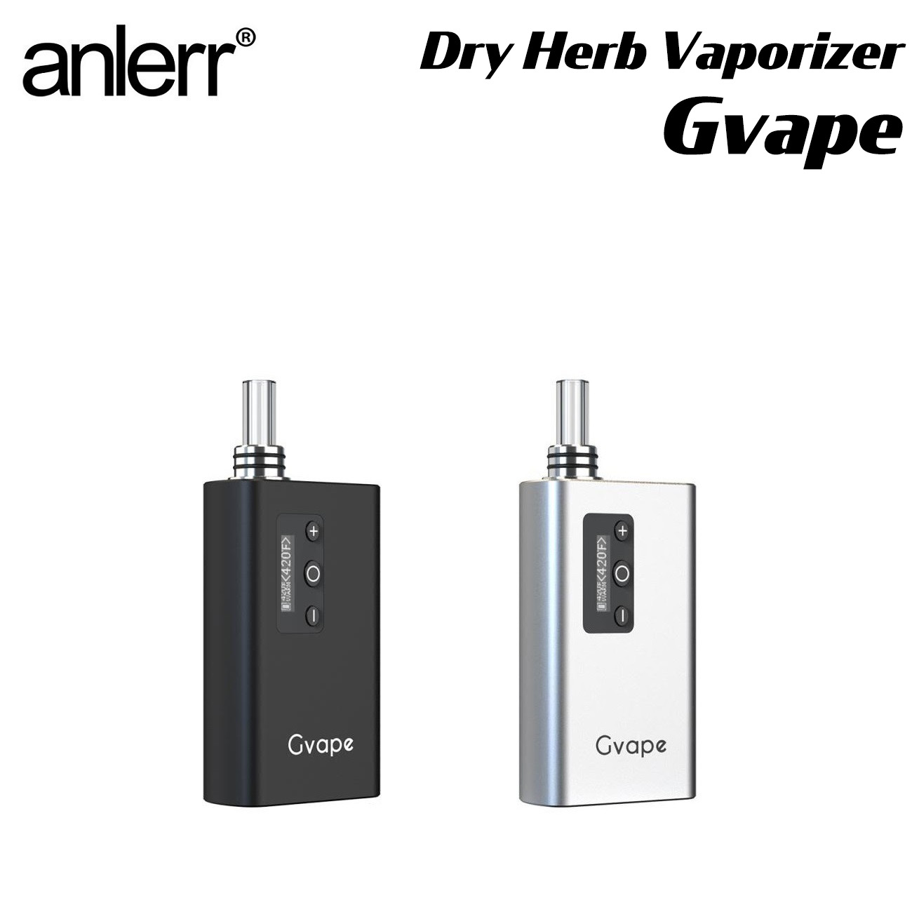 ヴェポライザー anlerr Gvape 2200mAh 加熱式ヴェポライザー スターターキット 大容量バッテリー 高機能デバイス ドライハーブヴェポライザー DryHerb ドライハーブ 葉たばこ 乾燥ハーブ シャグ フラワー リーフ CBD 加熱式タバコ 電子タバコ VAPE 日本語説明書付き