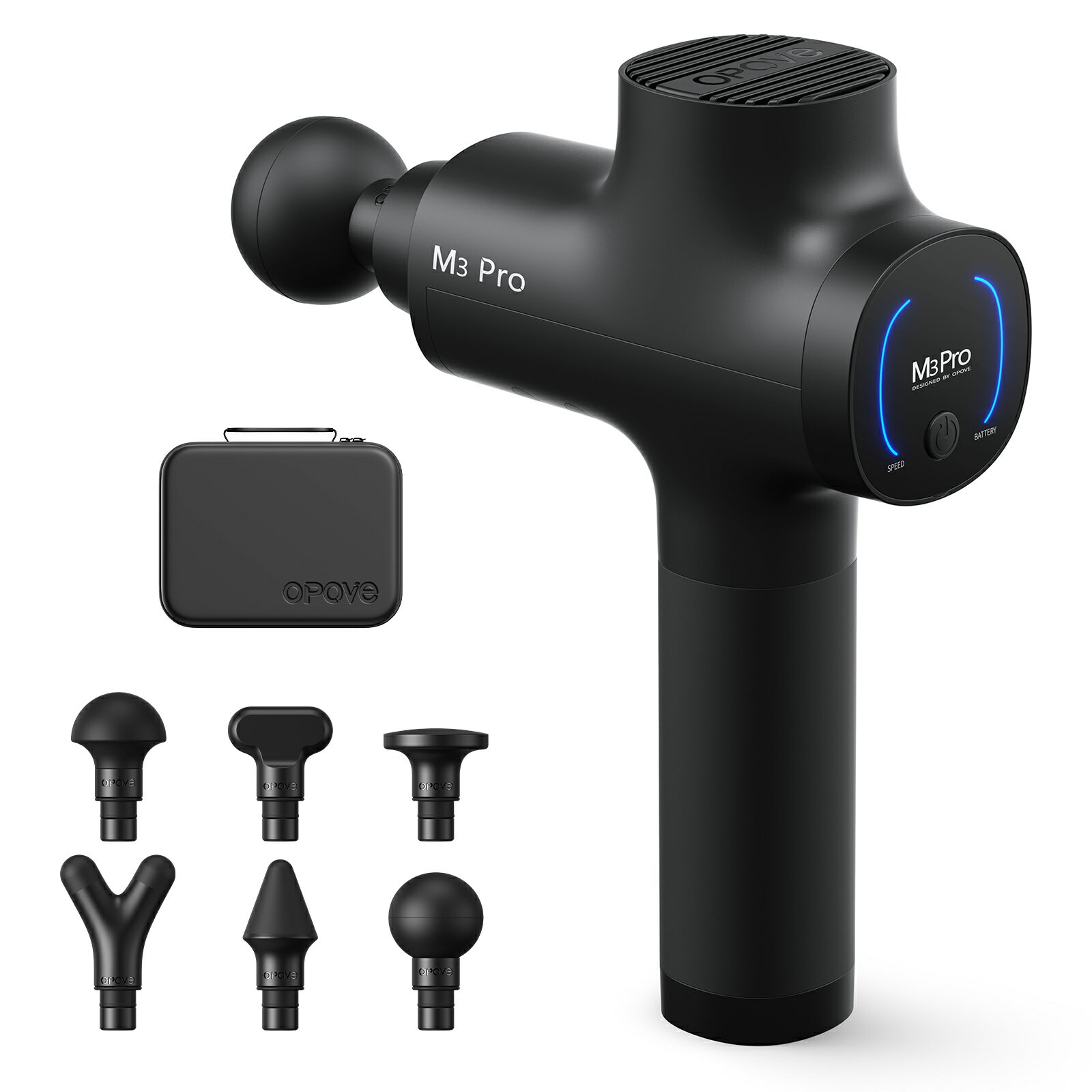 マッサージガン 12mm振幅 最大約32kg耐圧 2600mAh*6本大容量バッテリー 5段階強力振動 6種類アタッチメント ハンディガン 日本語取扱説明書付き opove M3 Pro 2 筋膜リリースガン マッサージガン