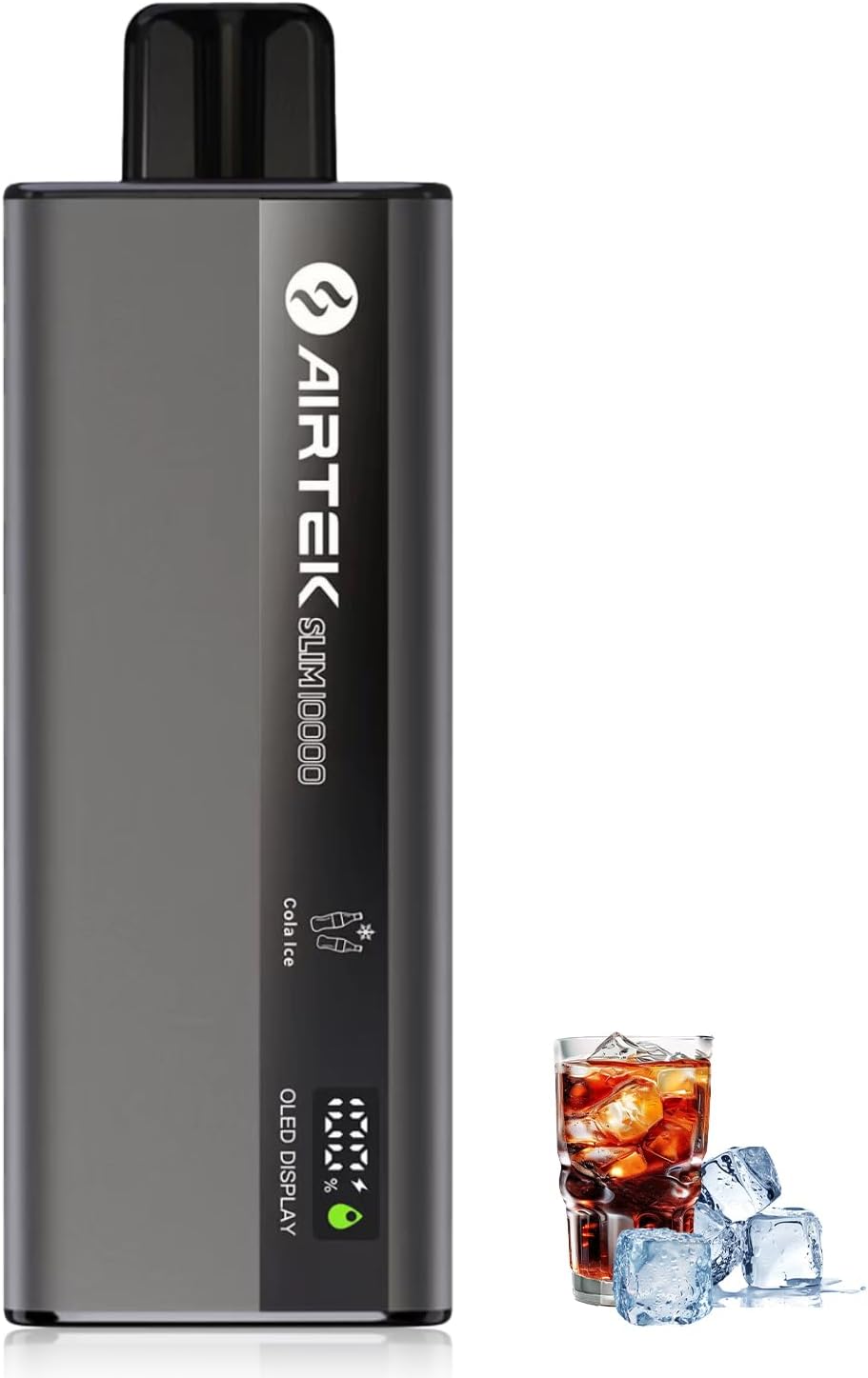 在庫あり！即納可能！ ZTOP 電子タバコ 使い捨て【業界極薄 超軽量】VAPE ベイプ シーシャ 10000回吸引可能 LEDディスプレイ搭載 バッテリー残量表示 リキッド残量表示 爆煙 700mAh大容量バッテリー Type-C充電可能（コーラアイス）