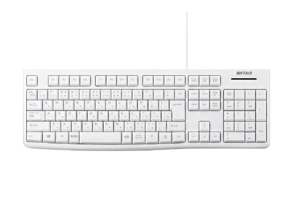 BUFFALO｜バッファロー キーボード ホワイト BSKBU100WH [有線 /日本語配列 /メンブレン]【rb_ keyboard_cpn】