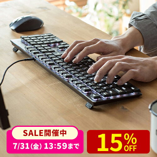 【楽天1位受賞】メカニカルキーボード キーボード 有線 日本語配列(JIS) 赤軸 テンキー付き 薄型 usb ゲーミングキーボード PC パソコン ゲーム 作業 PS4対応 LEDバックライト 光る