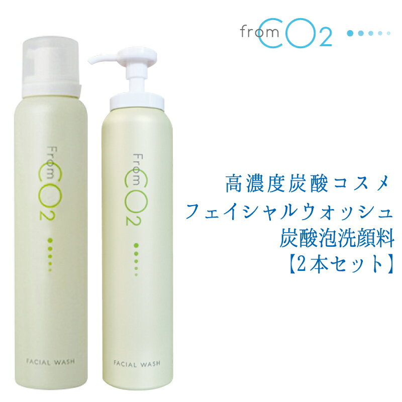 炭酸泡洗顔 毛穴悩み メイク落とし 毛穴 黒ずみ くすみ ざらつき 乾燥肌 脂性肌 混合肌 敏感肌 乾燥 皮脂汚れ ニキビ予防 保湿 セラミド配合 無添加 日本製 スキンケア メンズ レディース フロムシーオーツー フェイシャルウォッシュ 150g 【2本セット】 FromCO2