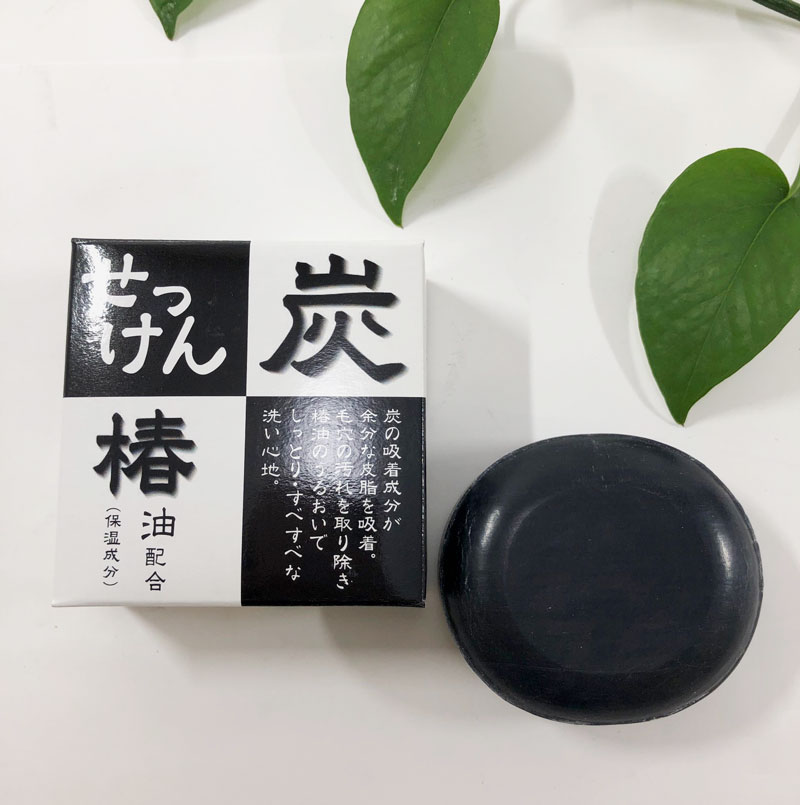 初めての方限定！椿油配合炭石鹸！1個泡立てネット付【定型外郵便で発送】送料無料♪【日時指定・代引き不可】