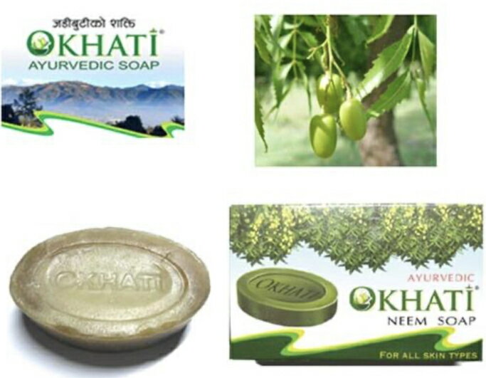 【 送料無料 】薬草 アーユルヴェーダー ニーム ナチュラルソープ ミラクル ニーム オカティ 75g 石鹸 薬用 石けん オカティ