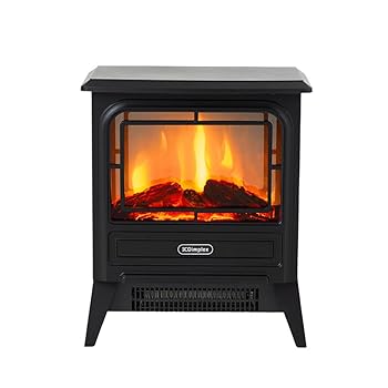 【中古】（非常に良い）Dimplex(ディンプレックス) 電気暖炉 暖炉型ファンヒーター Tiny stove 軽量 コンパクト 3~8畳 リラックス効果 簡単操作 ブラック オプティフレ