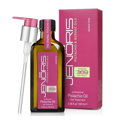 ジェノリス ピスタチオ オイル 100ml　【洗い流さないヘアトリートメントオイル トリートメントオイル 洗い流さない トリートメント JENORIS PISTACHIO &amp; BORAGE OILS ピスタチオ種子油 ダメージヘア ダメージ補修 リペア 保湿】