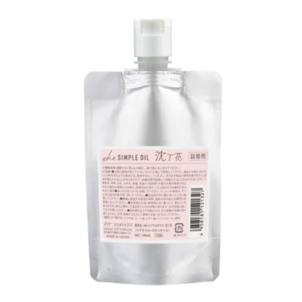 イリヤ she シンプルオイル 沈丁花 香り チンチョウゲ 100ml レフィル ヘアオイル アウトバストリートメント オイル スタイリング スキンケア