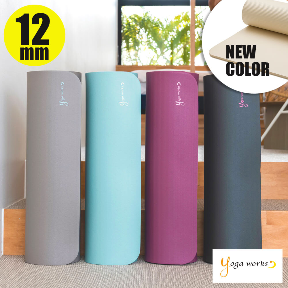 ヨガワークス ピラティスマット 12mm ヨガマット 厚手 ヨガ ピラティス マット yogaworks 10mm以上 送料無料 おしゃれ かわいい