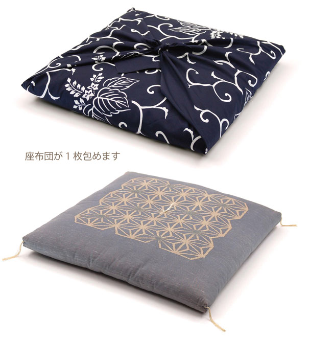風呂敷 大判 h 【桐唐草-三巾】 105cm 綿100％ 泥棒風呂敷 風呂敷専門店 贈る ギフト 法事 弔事 お中元 風呂敷バッグ 荷造り タペストリー 背景布 壁 目隠し 部屋 飾 映え ヨガマット 包む 持ち運び ヨガマットを包む
