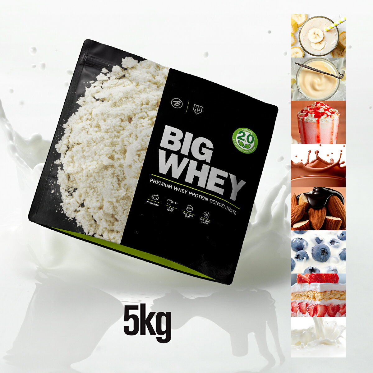 プロテイン ホエイ ビッグホエイ 5kg BIG WHEY 大容量 WPC 無添加 ホエイプロテイン バルクスポーツ 送料無料 国内製造 ビックホエイ BULKSPORTS 男性 女性