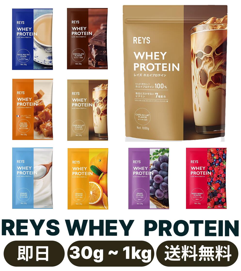 REYS レイズ ホエイ プロテイン お試しセット 山澤礼明 監修 国内製造 ビタミン7種配合 1kg WPCプロテイン ぷろていん ホエイプロテイン… (カフェオレ風味)お試し 30g フルーツセット・お試し カフェセット