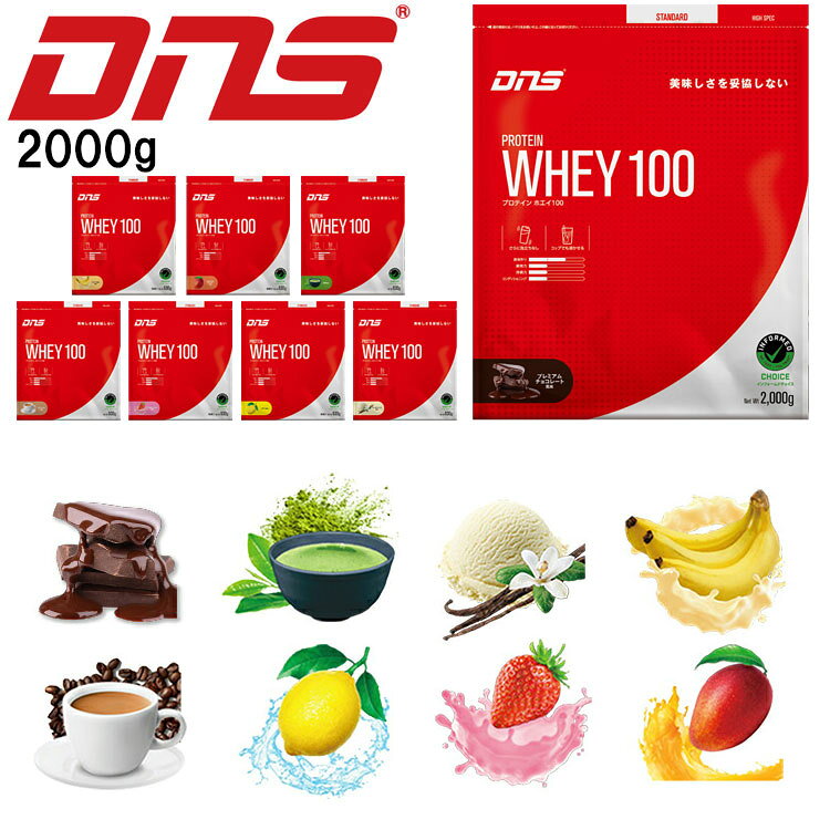 【期間限定ポイント最大20倍(2026/9/26 23:59迄)】 お買い得スペシャルプライス DNS プロテイン ホエイ100 2000g 2kg