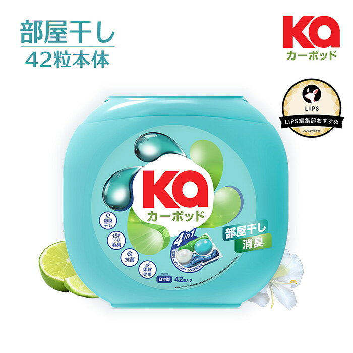 【楽天スーパーSALE】【楽天ランキング週間第1位獲得】柔軟剤入り洗剤 カーポッド部屋干しEX 本体ケース(42粒入り) ジェルマジックボール 洗濯洗剤 爽やかな香り 消臭 抗菌 ケース入り