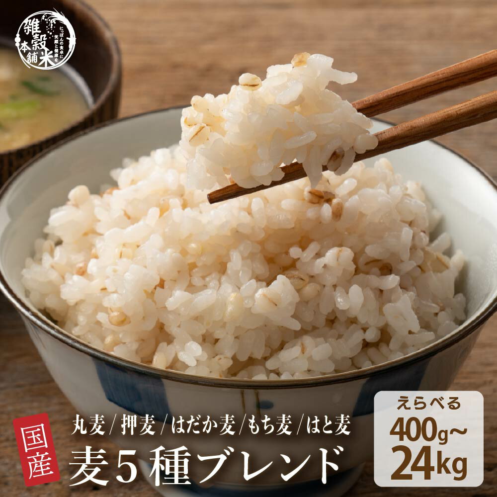 ＼延長SALE／雑穀 雑穀米 国産 麦5種ブレンド【内容量が選べる400g~24kg】雑穀米本舗 [丸麦/押麦/はだか麦/もち麦/はと麦] 無添加 無着色 定番サイズ 送料無料 ダイエット食品 置き換えダイエット