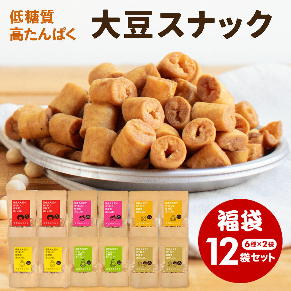 【超お買い得】大豆のカリカリ 福袋【6種類×各2個の12袋セット】| 高タンパク タンパク質 おやつ ダイエット お菓子 セット 低カロリー 大豆 プロテイン 低糖質 糖質制限 糖質オフ イソフラボン 健康志向 ロカボ 国産大豆 京都 宇治 ヤマサン