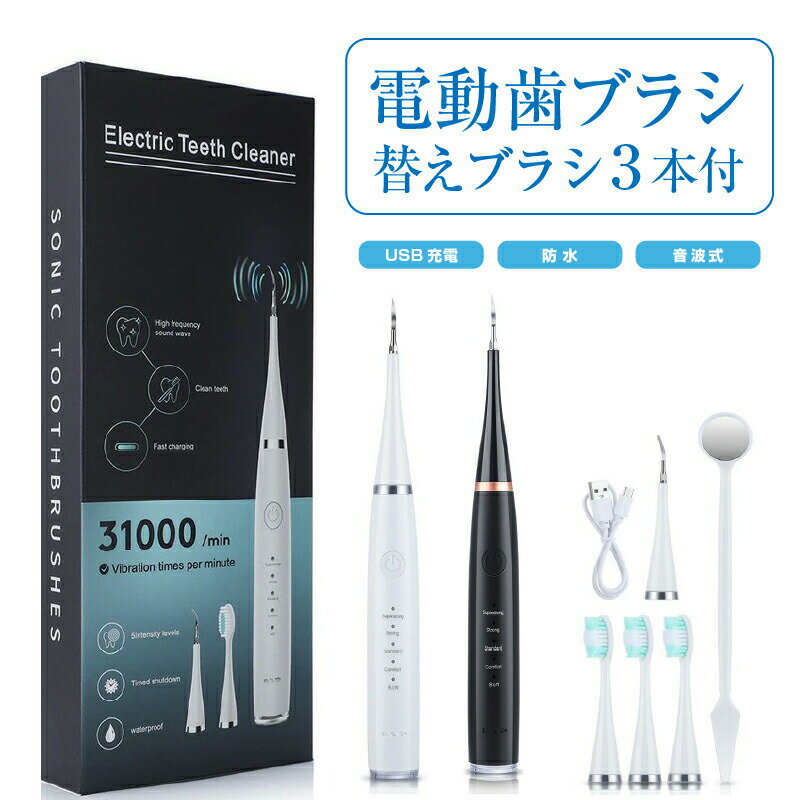 電動歯ブラシ 超音波 口腔洗浄器 超音波歯ブラシ 超音波振動歯ブラシ 歯石取り スケーラー付 歯垢除去 デンタルケア 口腔ケア IPX7防水 5つモード 口臭防止 歯周 歯間クリーニング 替えブラシ付 歯 ハブラシ 電気歯ブラシ 211