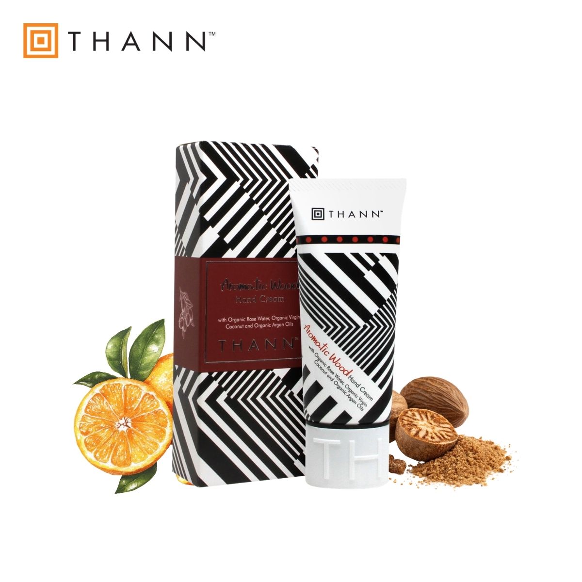 【高評価4.7以上】【THANN/タン 公式】ハンドクリーム AW《アロマティックウッド》コメヌカ油 米ぬか 精油 エッセンシャルオイル 柑橘系 オレンジ サンダルウッド 白檀 保湿 乾燥 手荒れ ハンドケア アルガンオイル プレゼント プチ ギフト 誕生日 お返し