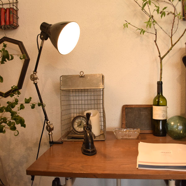 デスクライト クランプ 照明 おしゃれ SNS スタンドライト INDUSTRY DESK LAMP EN-007D 挟む 間接照明 ブルックリン ヴィンテージ インダストリアル 書斎 学習机 新生活 引越