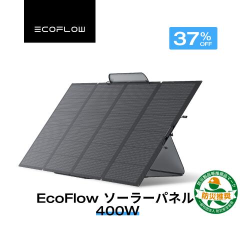 【クーポン利用で72,765円 6/4 20:00~】EcoFlow ソーラーパネル 400W 軽量両面ソーラーパネル　充電器 太陽光発電 太陽光パネル ソーラーチャージャー折り畳み 高変換効率 蓄電池 IP68 超薄型 コンパクト 防災 車中泊 キャンプ 停電対策 台風 エコフロー