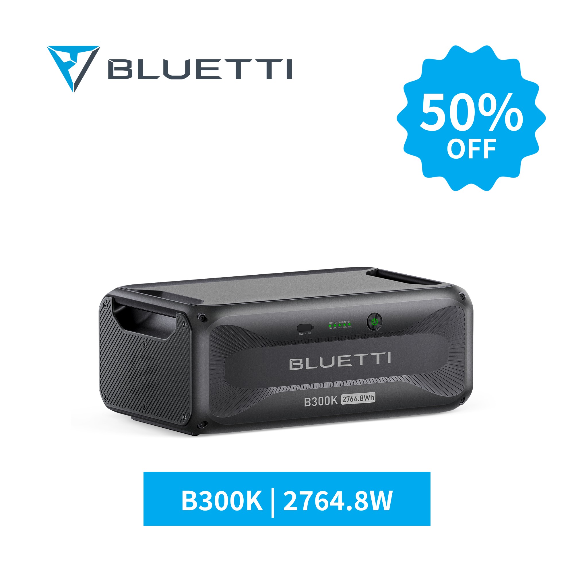 【クーポン利用で153,300円 9/16迄】BLUETTI ポータブル電源 蓄電池 B300K 大容量 家庭用 2764.8Wh ソーラーパネル 増設バッテリー 拡張バッテリー リン酸鉄 4年保証 太陽光パネル 発電機 防災 停電 バックアップ電源 容量増設 無停電装置 新生活応援