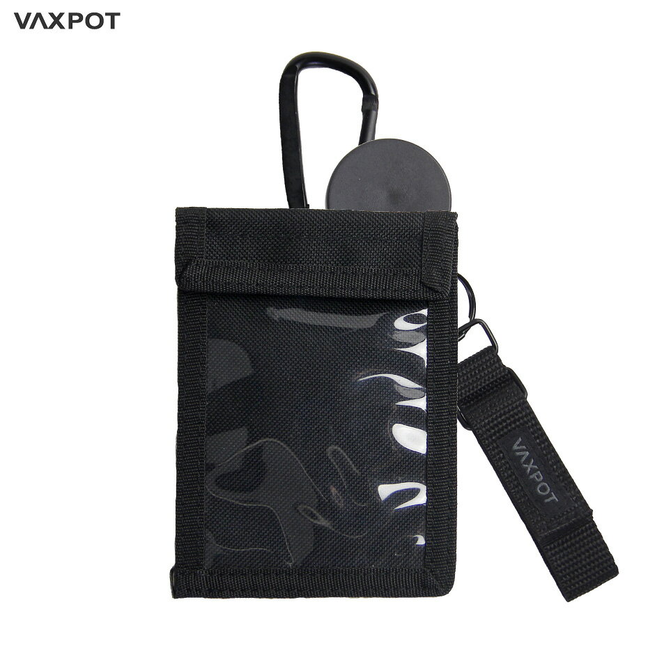 リフト券ホルダー パスケース オートリール 付き スノーボード スキー ICチケット 対応 VAXPOT(バックスポット) VA-3350 リフト券入れ チケットホルダー リフト券ケース ブラック 黒[返品交換不可]