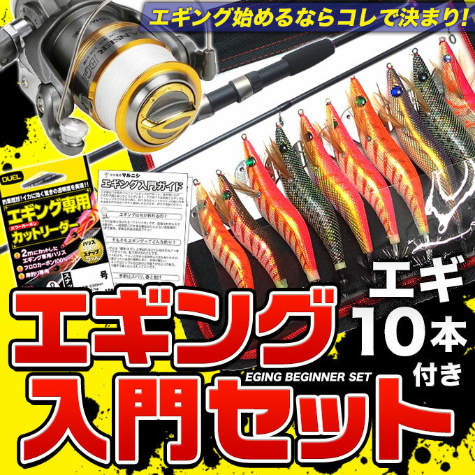 (E1)【代引き不可】エギング 入門 セット [エギ10個セット] 【Σ05】