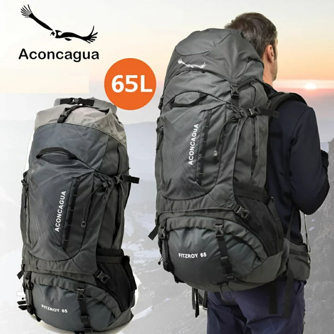 登山リュック 65L ザック 大容量 縦走 テント泊 山小屋泊 長期登山 トレッキング キャンプ 防災 メンズ レディース Fitzroy65 アコンカグア