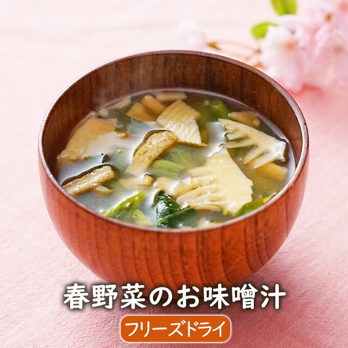 【再販売】アスザックフーズ 春野菜のお味噌汁 3食 たっぷり具材 お味噌汁 フリーズドライ 味噌汁 お湯を注ぐだけ 簡単 信州味噌 みそしる 即席味噌汁 手軽 たけのこ 菜の花 小分け 具材 具沢山 小袋 インスタント 味噌 春野菜
