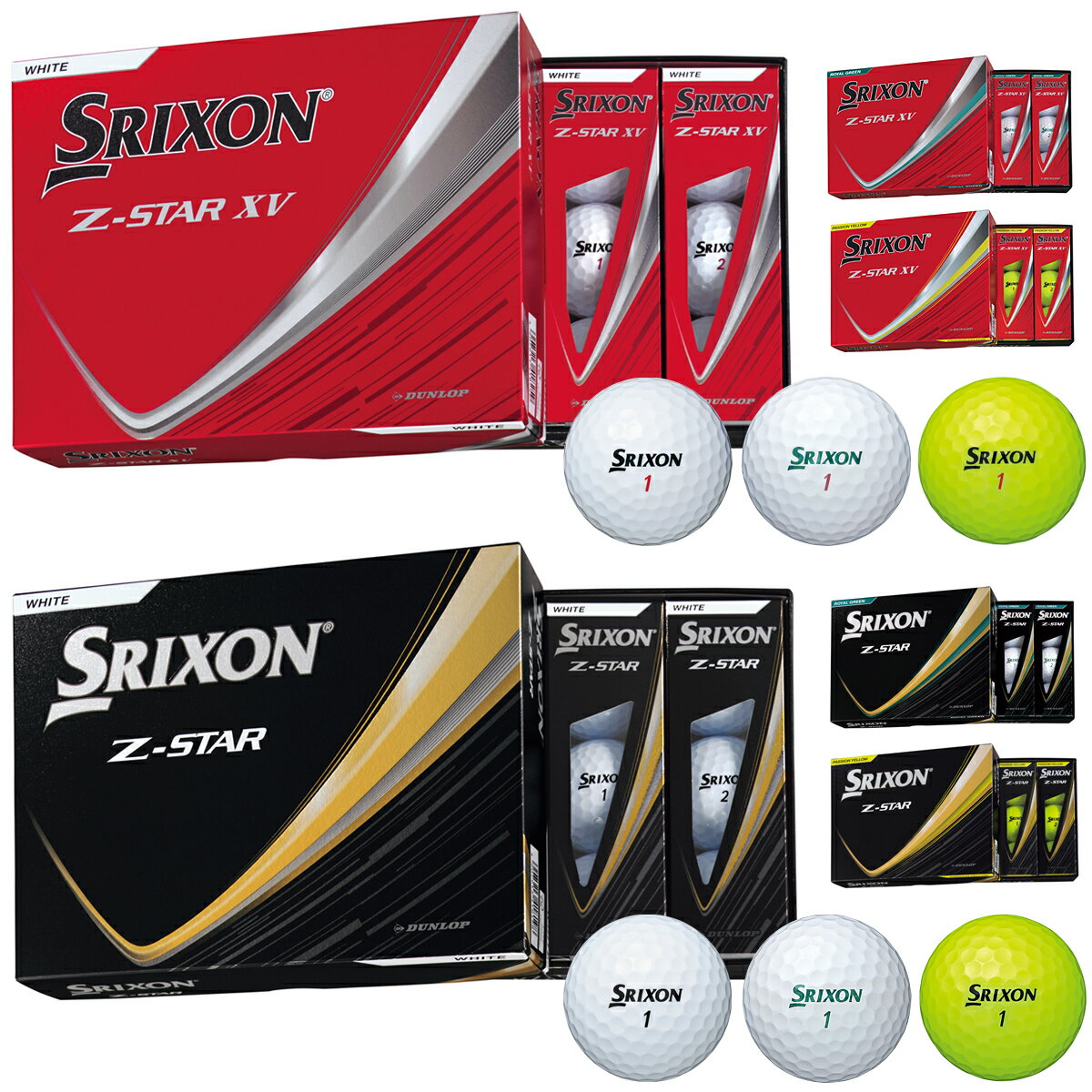 【6/10限定!エントリーで当店全品ポイント5倍!】 DUNLOP ダンロップ 日本正規品 SRIXON スリクソン Z-STAR ゼットスター シリーズ 2025モデル ゴルフボール1ダース(12個入) 【当店在庫品】