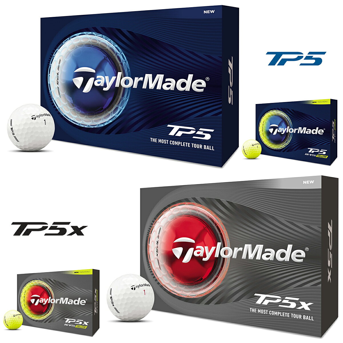 TaylorMade テーラーメイド日本正規品 TP5シリーズ 2026新製品 ゴルフボール 1ダース(12個入) 【当店在庫品】