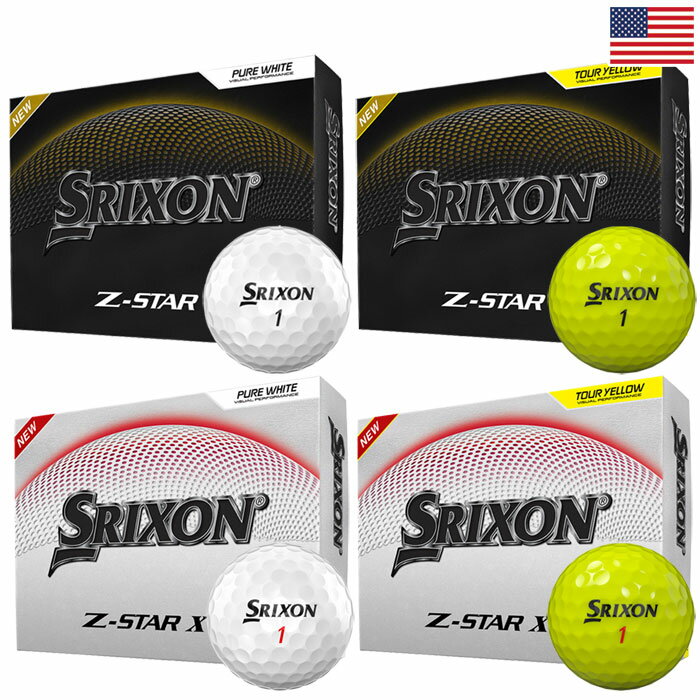 スリクソン SRIXON 25 Z-STAR / Z-STAR XV ボール ウレタンカバー 1ダース 12球入り SRIXON ゼットスター ゴルフ ボール USA直輸入品 2025年モデル 並行輸入