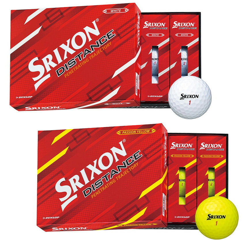 【9/15 エントリー/抽選で最大100%ポイントバック】 DUNLOP ダンロップ 日本正規品 SRIXON DISTANCE スリクソン ディスタンス ゴルフボール1ダース(12個入) 【当店在庫品】
