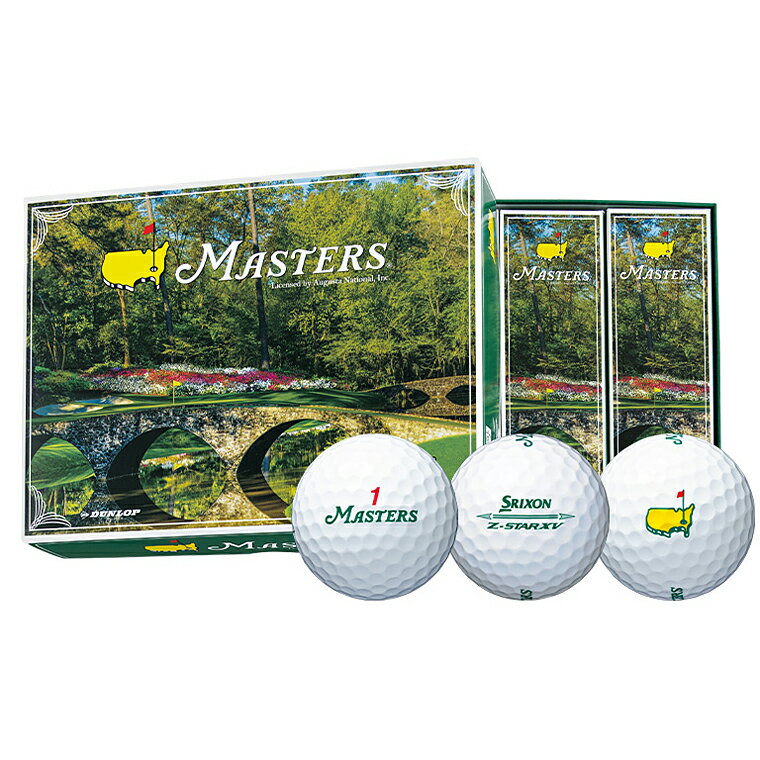 【9/15 エントリー/抽選で最大100%ポイントバック】 DUNLOP ダンロップ 日本正規品 SRIXON スリクソン Z-STAR XV MASTERS ゼットスター マスターズモデル 2025モデル ゴルフボール1ダース(12個入) 【当店在庫品】