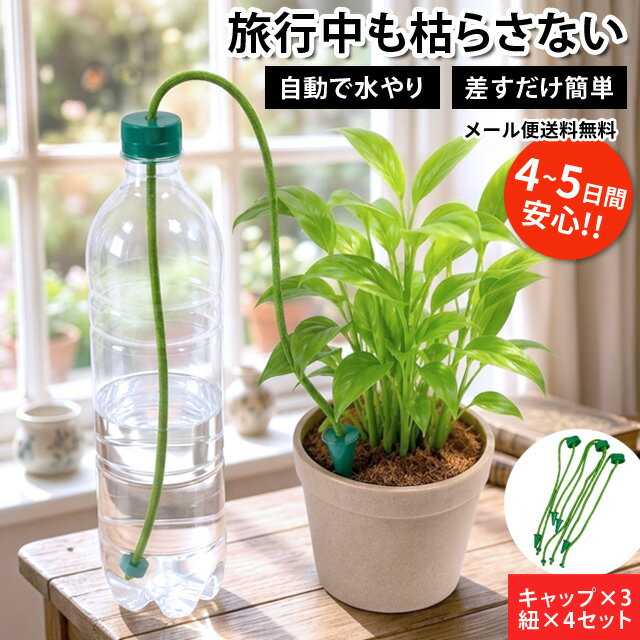＼楽天1位／【メール便送料無料】留守宅自動給水やり機 給水番 旅行 トラベル 出張 ペットボトル 電源不要 植物 鉢植え プランター 園芸用品 kyusuiban-mail(sa3a002)(1通につき4点迄)