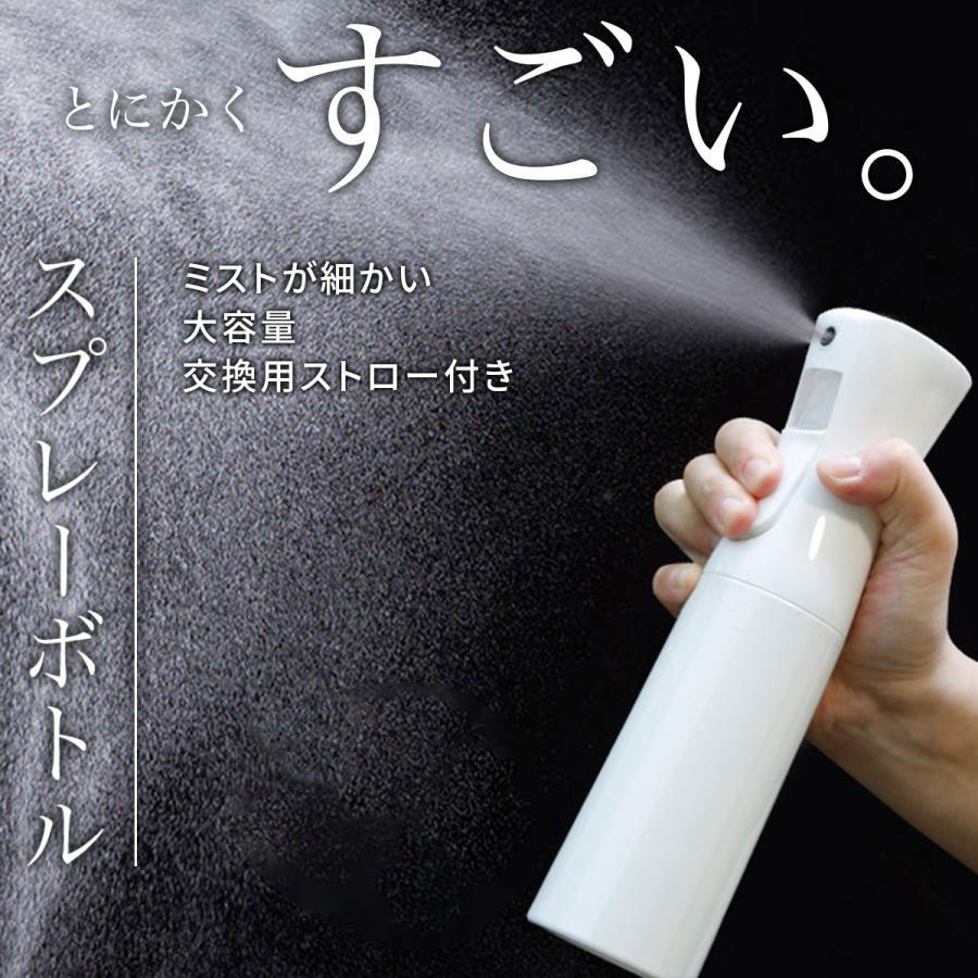 スプレーボトル 持ちやすい 連続ミスト 500ml 300ml 霧吹き ミストスプレー アルコール対応 詰替え容器 逆さ噴射 360度対応 多用途 メイク 掃除 除菌 消臭 観葉植物 ペット用 ヘアケア 美容室 家庭用 業務用 水スプレー 超微粒子スプレー デザイン おしゃれ