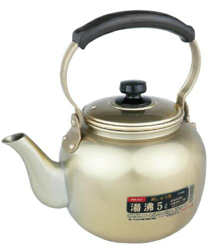 【即納】 アカオ しゅう酸湯沸し 6L 日本製 純しゅう酸アルマイト 低重心設計 耐久性抜群 耐食性 アカオアルミ AKAO 【やかん ケトル ポット 6.6L 1.0mm】 《ヤカン 湯沸 6リットル》